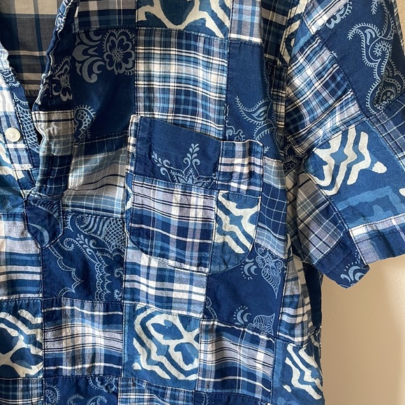 Mens JCrew patchwork polo - Picture 2 of 5